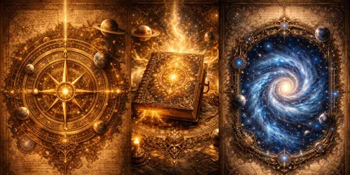 Cosmic Manuscript Art Generator generated by chatgpt-image