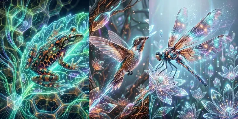 Biocybernetic Quantum Nature Paintings generated by undefined