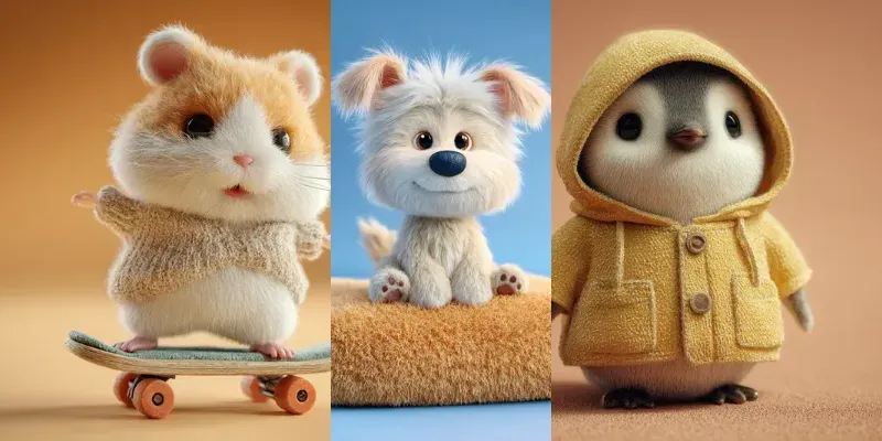 Cute Pixar Clay Render Art generated by undefined