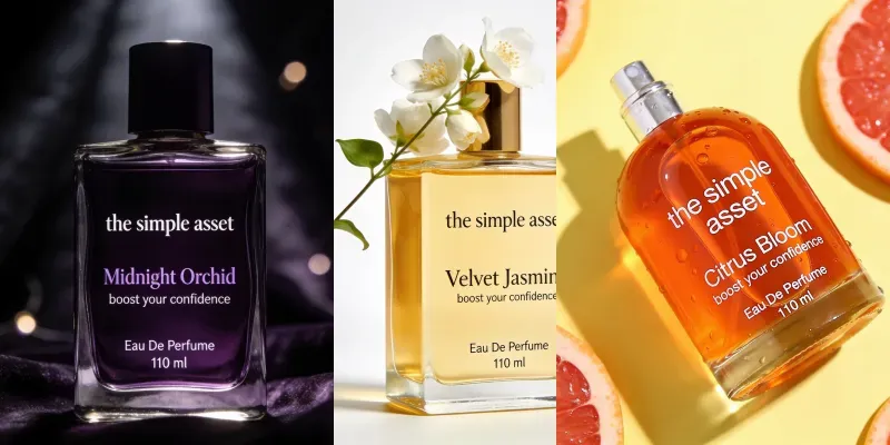 Realistic Perfume Bottle Photoshoots generated by undefined