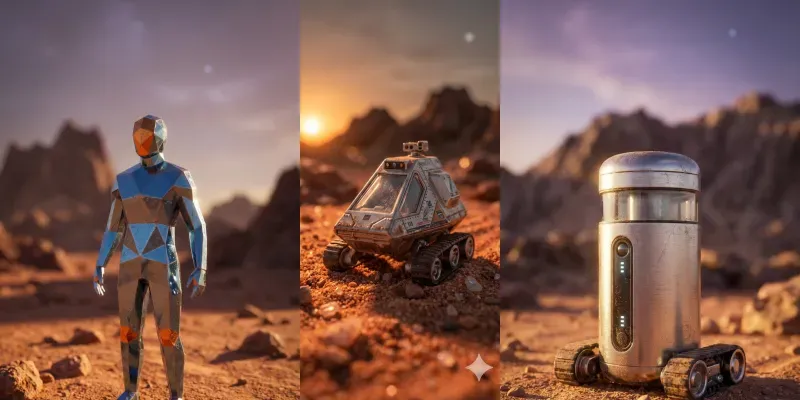 Cinematic Miniature Exploration Scenes generated by undefined