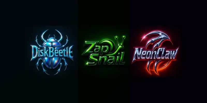 Cyber Y2k Logos With Iconic Mashups generated by undefined