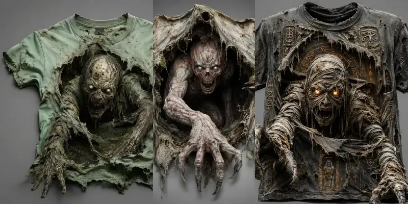 Horror Illusion Monster Shirts generated by undefined