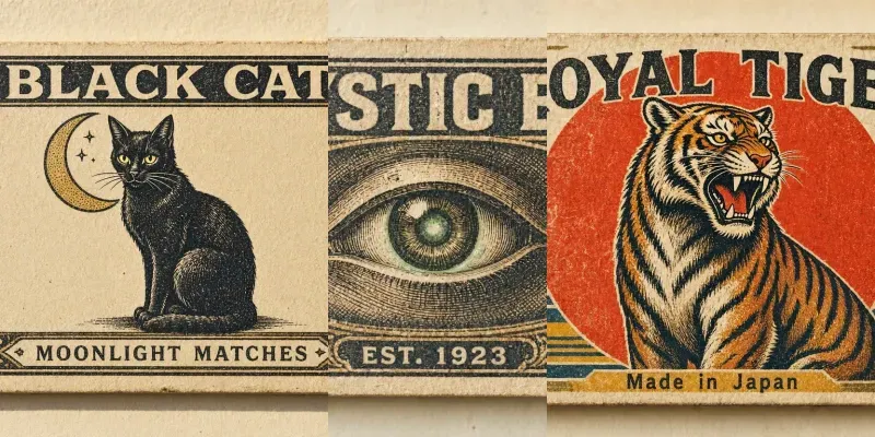 Vintage Matchbox Label Art Generator