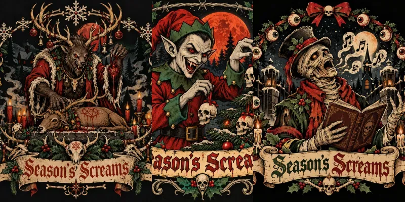 Holiday Horror Tshirt Designs