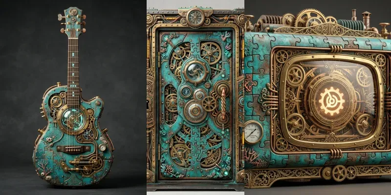 Surreal Biomechanical Steampunk Art generated by undefined