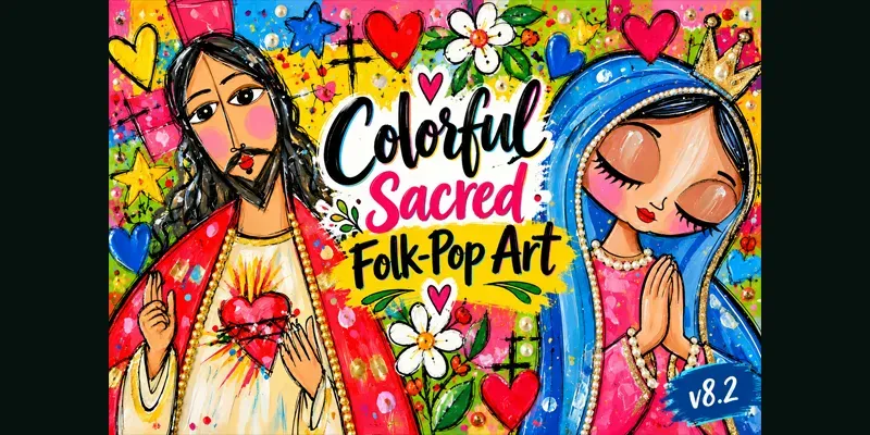 Colorful Sacred Folkpop Art