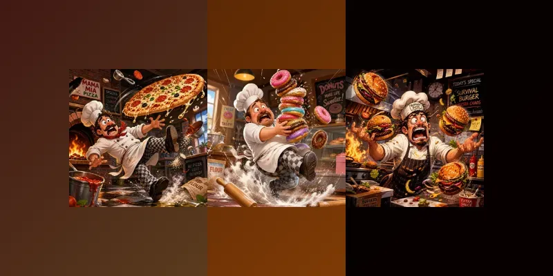 Highenergy Cartoon Chaos Food generated by undefined