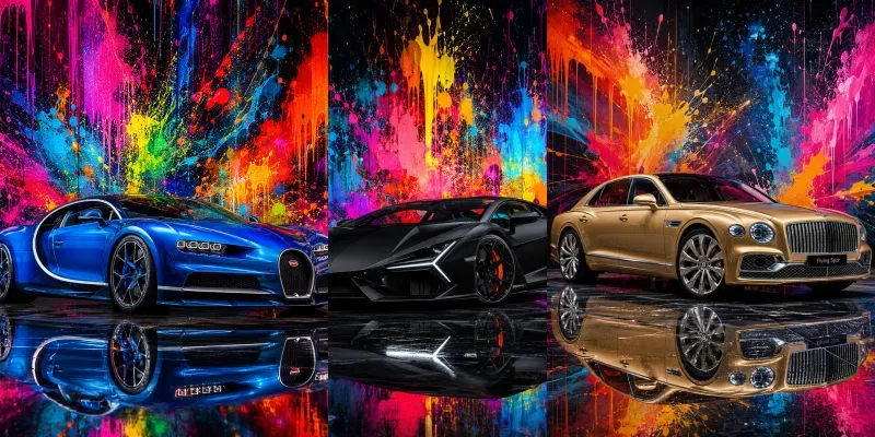 Luxury Cars Neon Art Collection Packs generated by undefined
