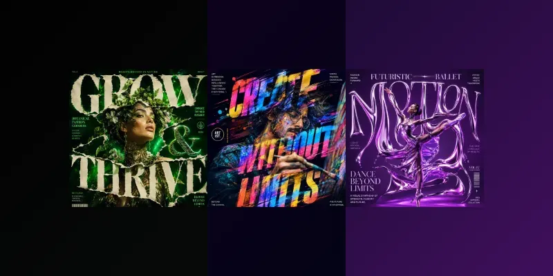Neon Typography Posters generated by undefined