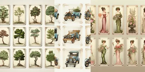 Charming Vintage Cards generated by midjourney