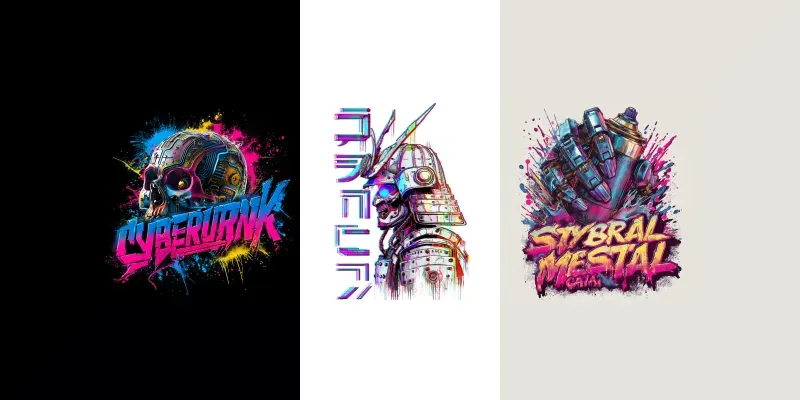 Futuristic Heavy Metal Tshirt Art generated by undefined