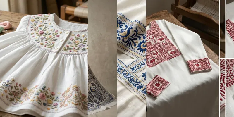 Nakshi Kantha Handembroidered Apparel generated by undefined