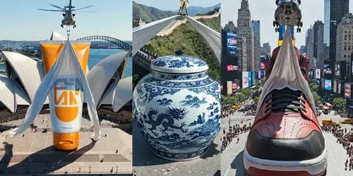 Viral Giant Product Reveal Videos generated by veo