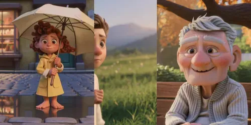 3D Animated Short Film Scenes generated by kling
