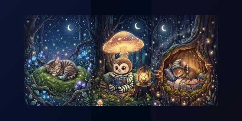 Magical Bedtime Storybook Illustrations generated by undefined