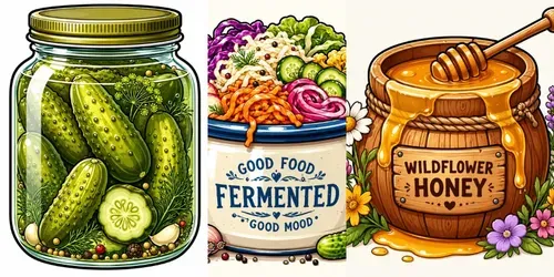 Whimsical Pantry Treasures Stickers generated by chatgpt-image