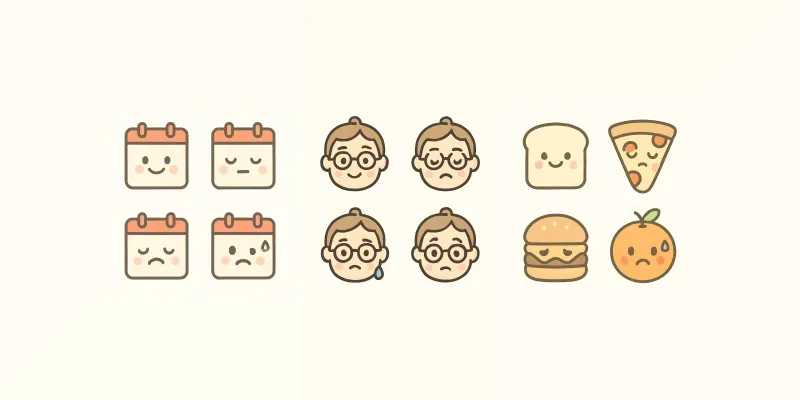 Minimal Cartoon Face Expressions generated by undefined