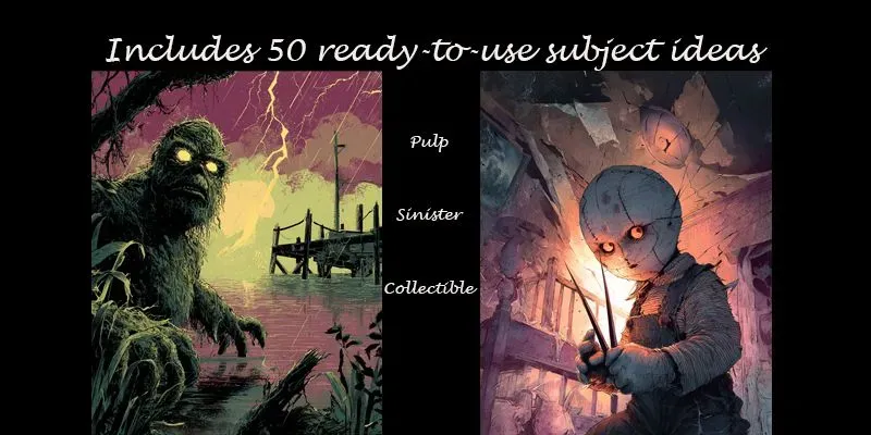 Retro Pulp Horror Covers generated by undefined