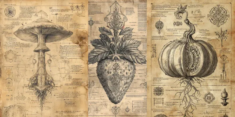 Anatomical Botanical Posters generated by undefined