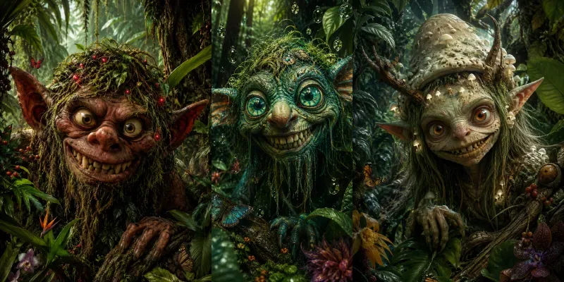Enchanted Jungle Creature Portrait generated by undefined
