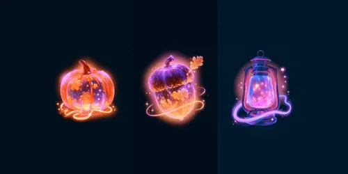 Y2k Glowing Jelly Autumn Objects generated by midjourney