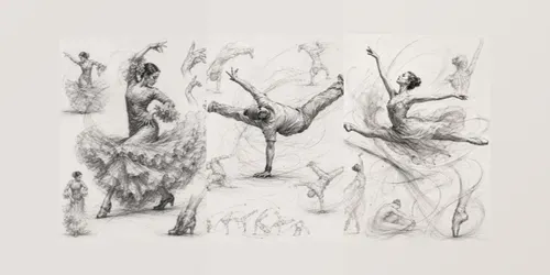 Dance In Motion Sketch Posters generated by chatgpt-image