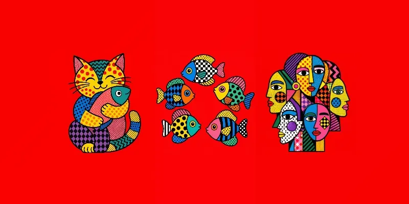 Bold Pop Art Pattern Illustration Kits generated by undefined