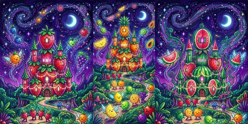Magical Moving Fruit Kingdoms Art