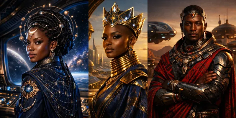 Afrofuturism Portraits generated by undefined