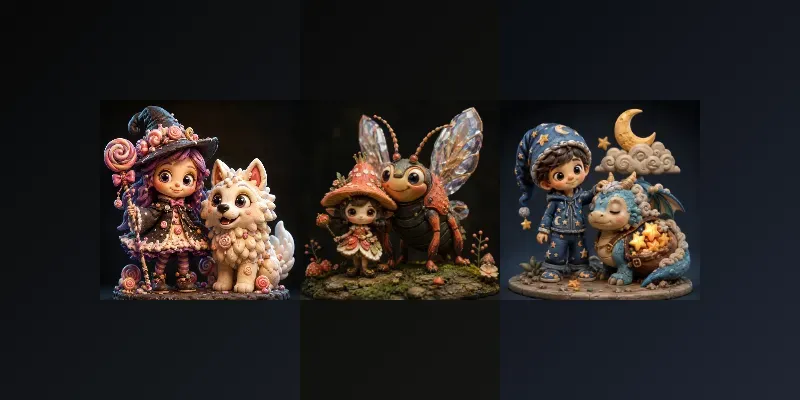 Whimsical Storybook Duos generated by undefined