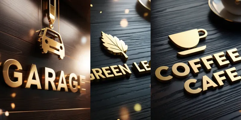 Golden Metallic Logos generated by undefined