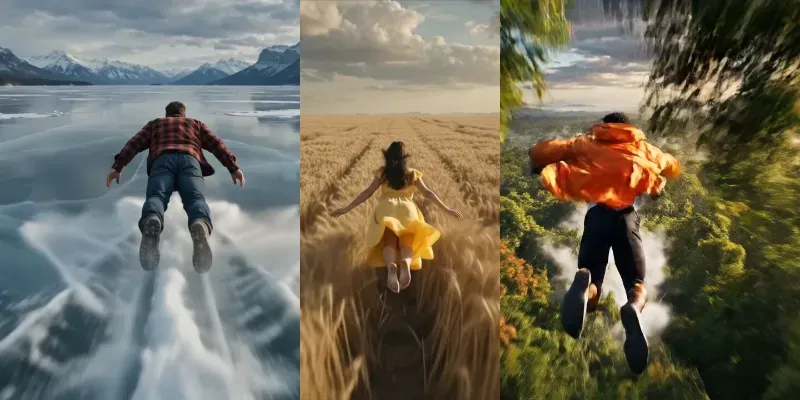 Cinematic Human Flight Videos generated by undefined