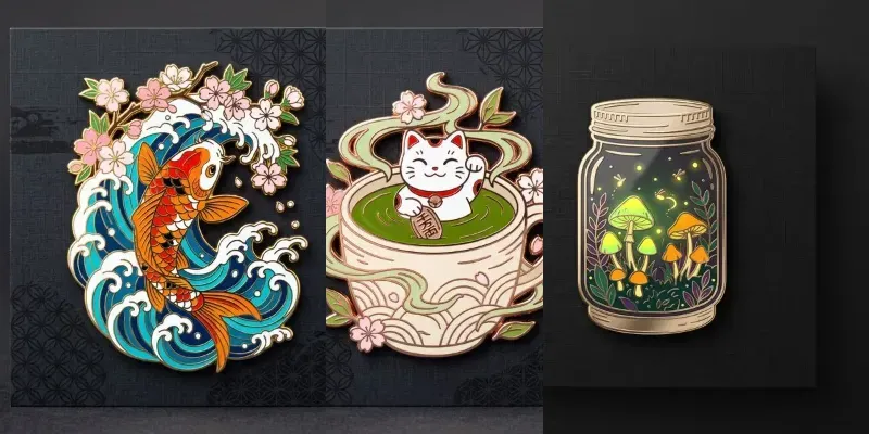 Hard Enamel Pin Badge Designs generated by undefined
