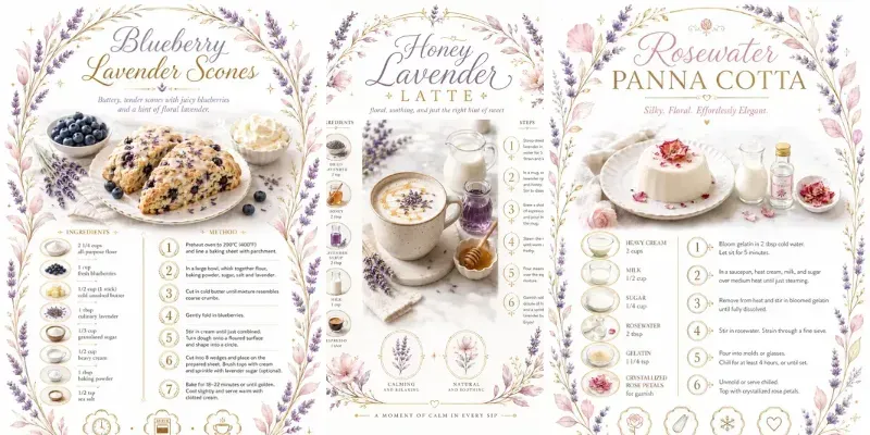 Lavender Recipe Infographic Generator generated by undefined