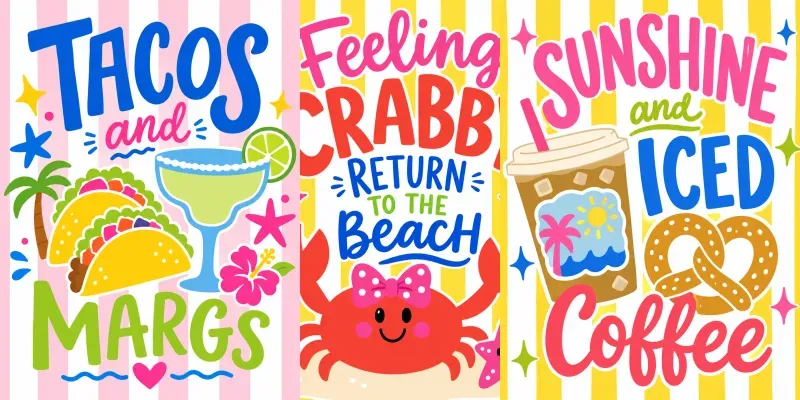 Preppy Beach Summer Posters generated by undefined
