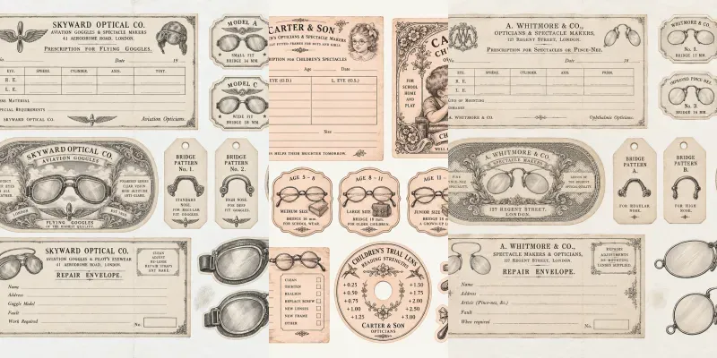 Spectacle Maker Ephemera Sheets generated by undefined
