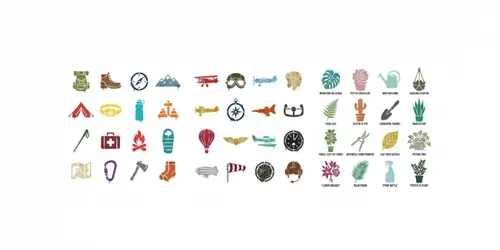 Flat Urban Stencil Graphic Sheets generated by gemini-image