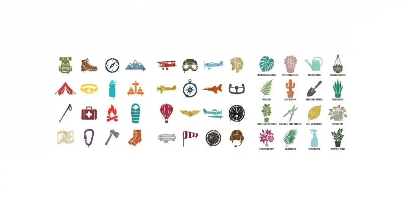 Flat Urban Stencil Graphic Sheets