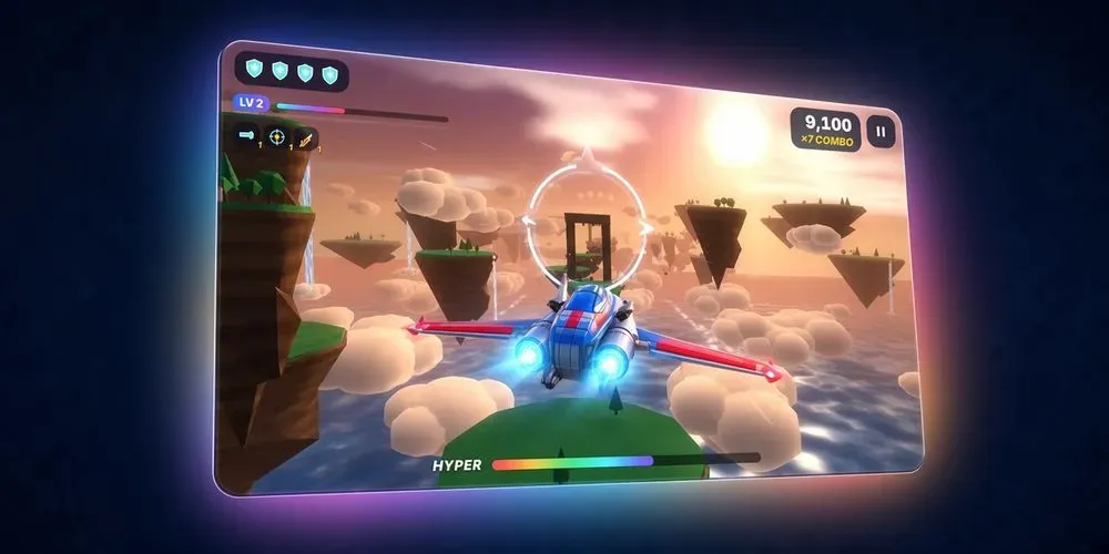 3D Sky Shooter Roguelite Game Builder generated by claude-agent