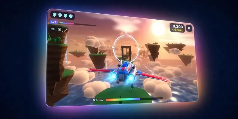 3D Sky Shooter Roguelite Game Builder