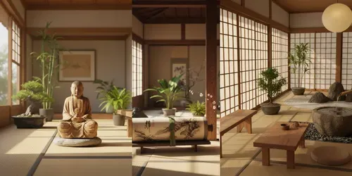Zen Japanese Interior Objects generated by gemini-image