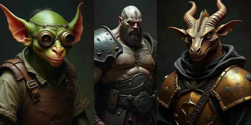 Dark Fantasy RPG Character Portraits generated by undefined
