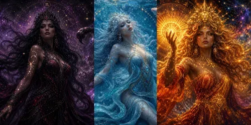 Zodiac Celestial Portrait Series generated by chatgpt-image