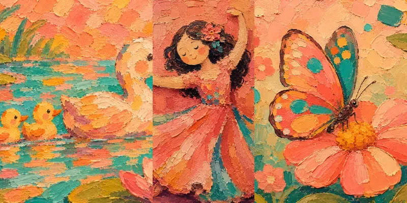 Warm Impasto Folk Art Style generated by undefined