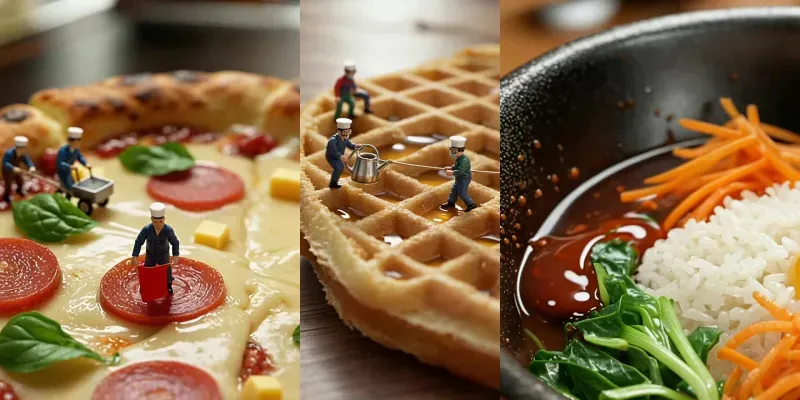 Tiltshift Tiny Chefs Giant Food Worlds generated by undefined