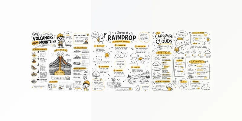Creative Sketchnote Infographics generated by undefined
