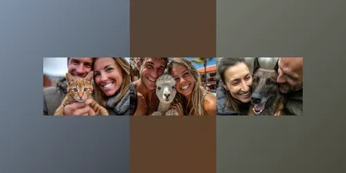 Couples Showcasing Pets In Pure Joy Photos generated by midjourney