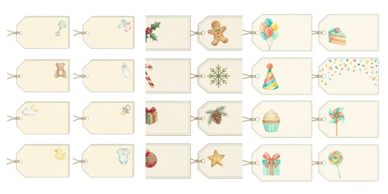 Watercolor Gift Tag Sheets