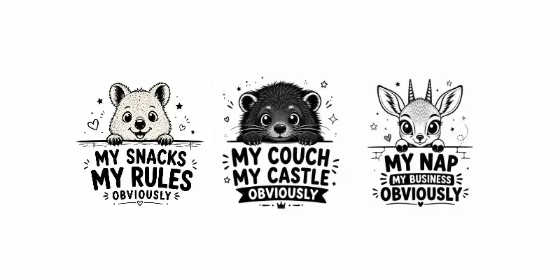 Cute Animal Master Quote Tshirt Packs generated by undefined